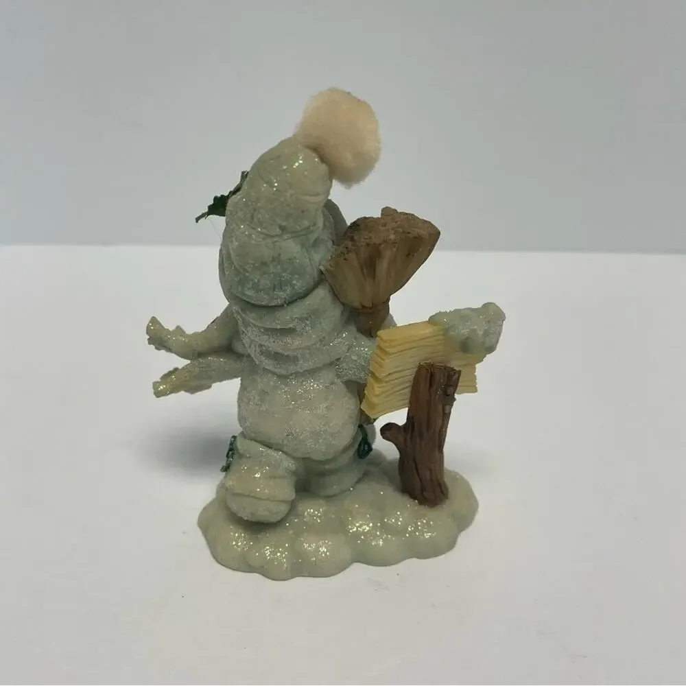 Vintage Resin painted Snowman mini figurine statue decor piece